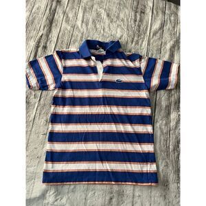 Boys izod lacotse polo shirt, blue orange tan white size 18